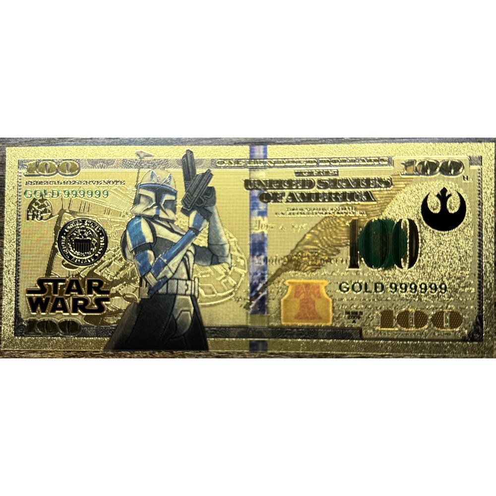 Captain Rex (Alt) - Clone Wars - Star Wars Gold Banknote Collectible $100 Bill